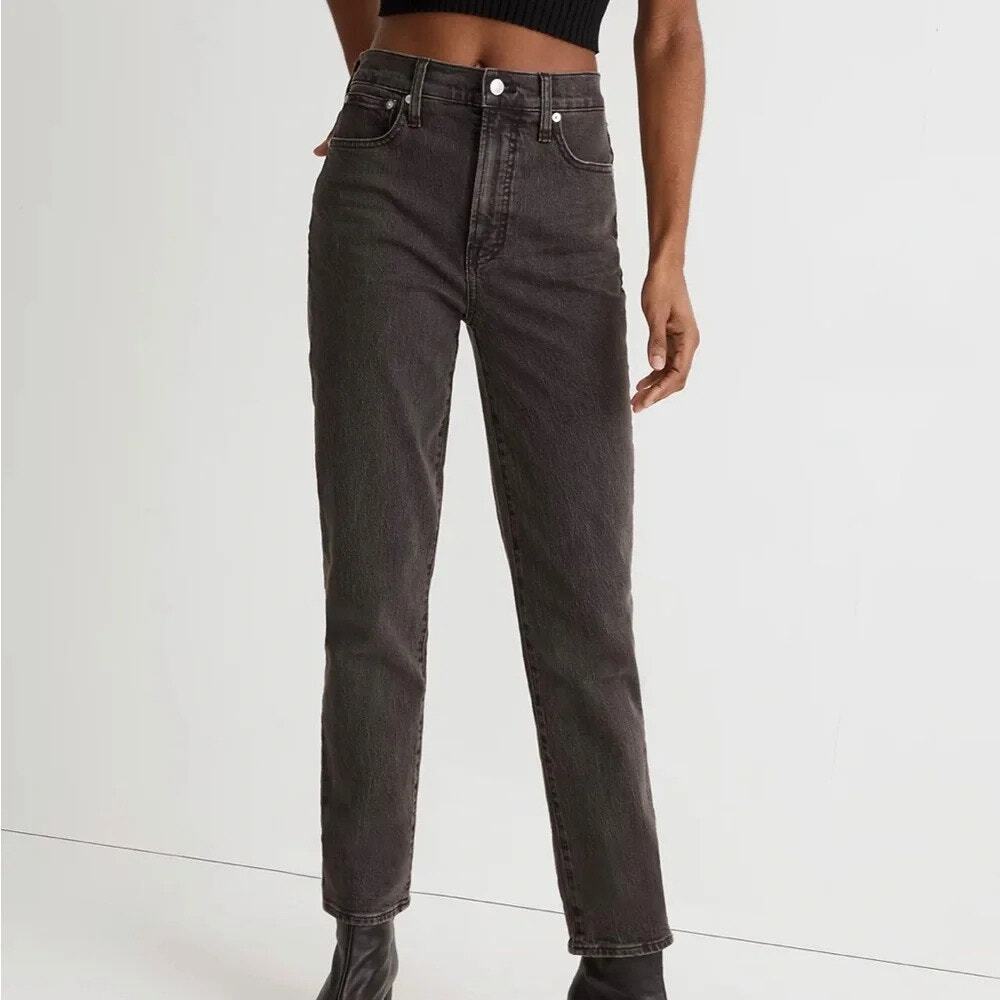 MADEWELL The Perfect Vintage Jean Lunar Wash Mom Jeans Size 32 Stretch Denim